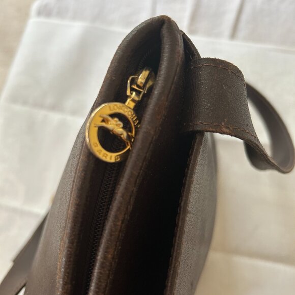 Vintage Longchamp Dark Brown Purse - Picture 8 of 14